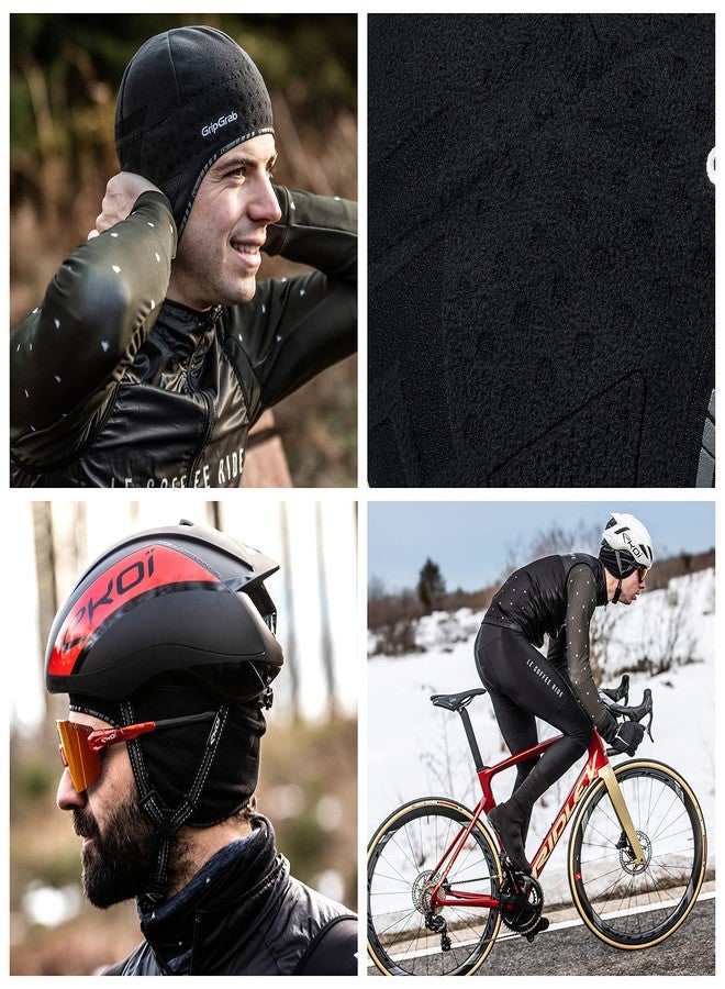GripGrab قبعة GripGrab Aviator سوداء مقاومة للرياح، قبعة حرارية للدراجات الهوائية، تُلبس تحت الخوذة، غطاء للأذنين، مناسبة للارتداء تحت الخوذة. - Image 4